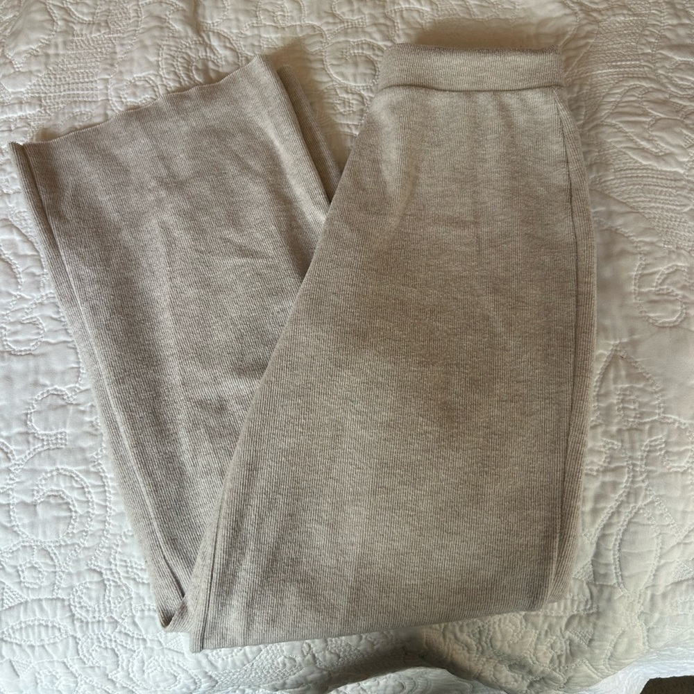 Zara Cream Knit Sweater Pants
